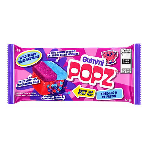 Gummi Popz Wild Berry 52g - 12 Pack