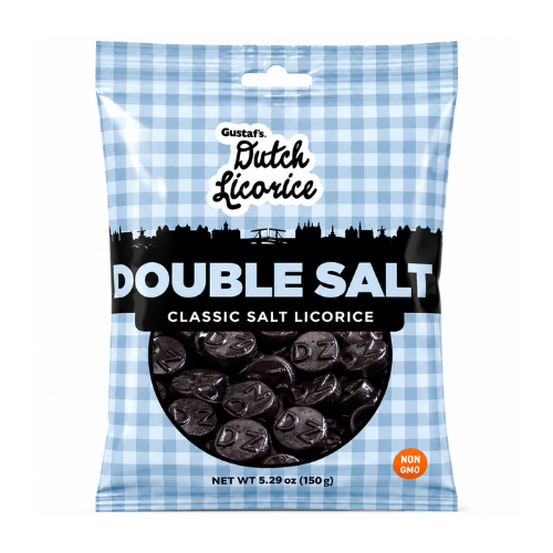 Gustaf's Double Salt Licorice 150g - 12 Pack