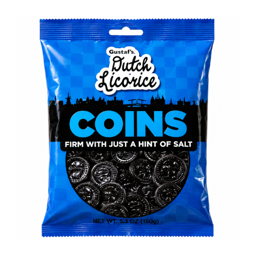 Gustaf's Licorice Coins 5.29oz - 12 Pack