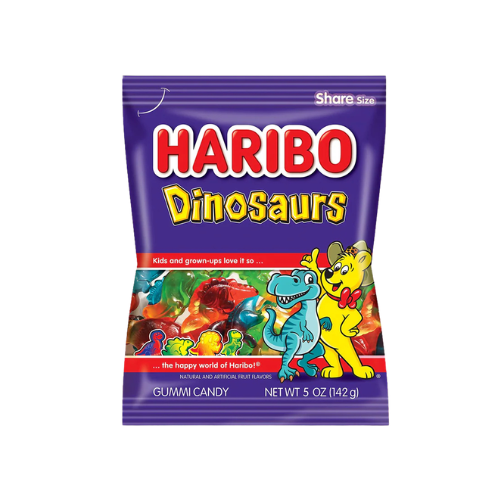 Haribo Gummy Dinosaurs 142g - 12 Pack