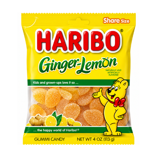 Haribo Ginger Lemon Gummi Candy 113g - 12 Pack