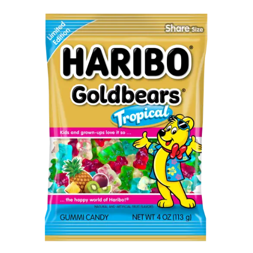 Haribo Goldbears - Tropical 4oz - 12 Pack