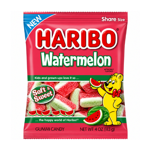 Haribo Watermelon Gummi Candy 117g - 12 Pack