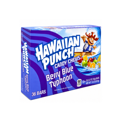 Hawaiian Punch Chew Bars Berry Blue Typhoon 22g - 36 Pack