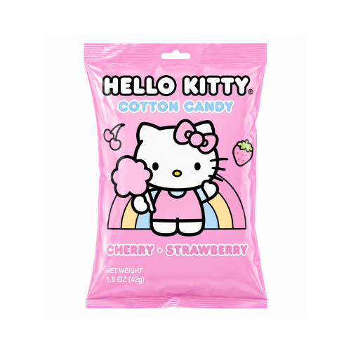 Hello Kitty Cotton Candy Cherry Strawberry 88g - 12 Pack