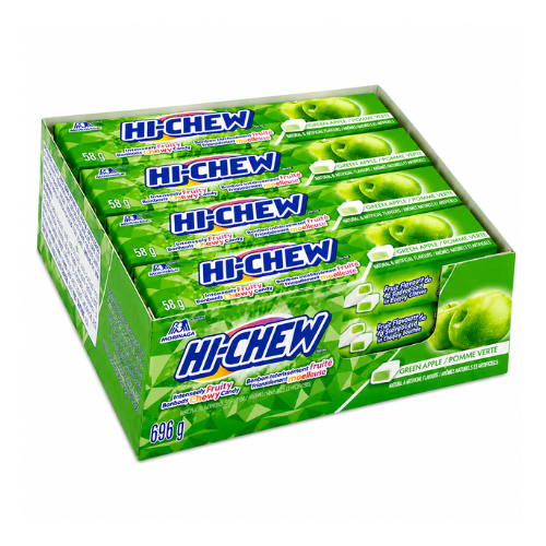 Hi-Chew Green Apple Candy 58g - 12 Pack