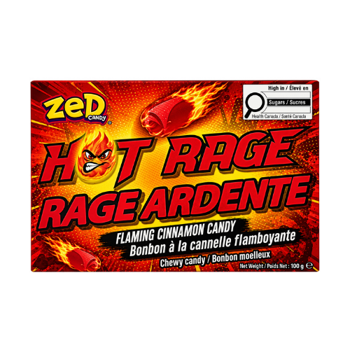 Hot Rage Flaming Cinnamon Candy 100g - 12 Pack