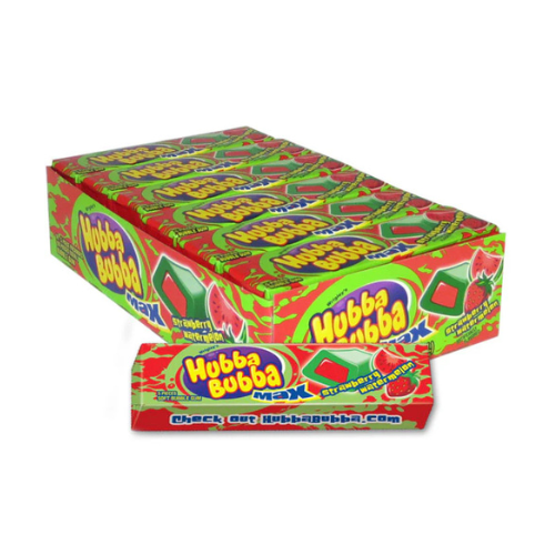 Hubba Bubba Max Strawberry Watermelon Bubble Gum 30g - 18 Pack