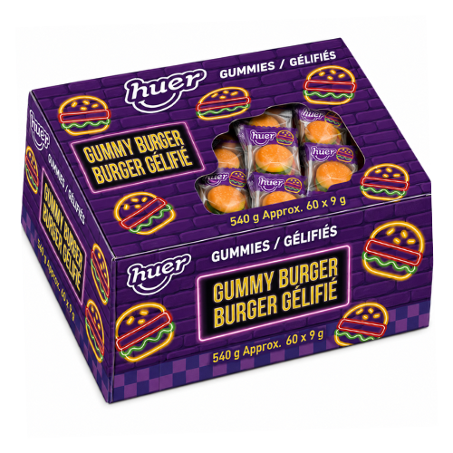 Huer Gummy Burger 9g (60 Count) - 1 Box