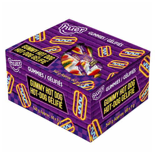 Huer Gummy Hot Dogs 9g (60 Count) - 1 Box