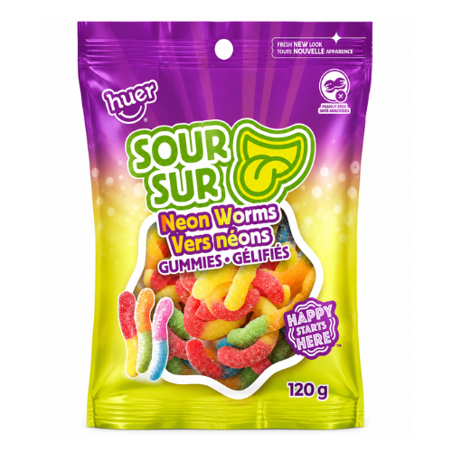 Huer Neon Worms 120g - 24 Pack