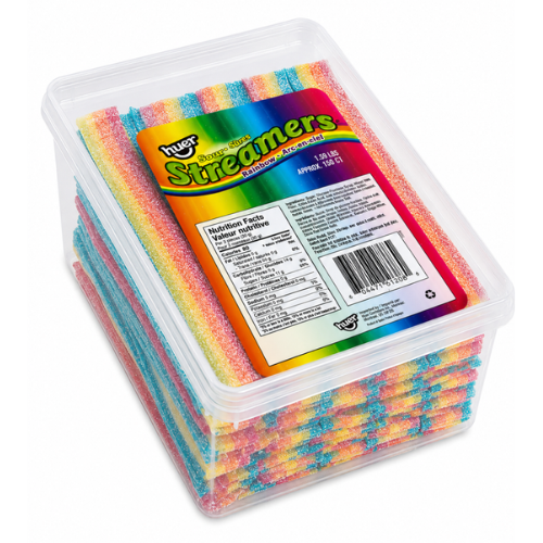 Huer Sour Streamers Rainbow Belts 1.35kg - 1 Container