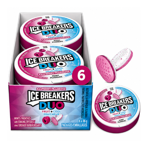 Ice Breakers Duo Raspberry Mints 36g - 6 Pack