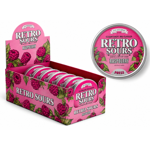 Iconic Retro Sours Raspberry 2.12oz - 8 Pack