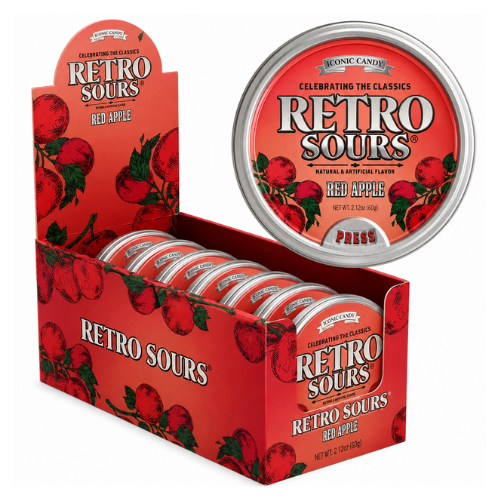 Iconic Retro Sours Red Apple 2.12oz - 8 Pack