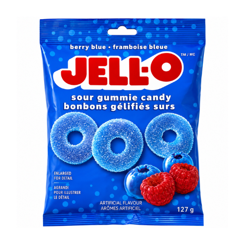 JELL-O Berry Blue Rings 127g - 12 Pack
