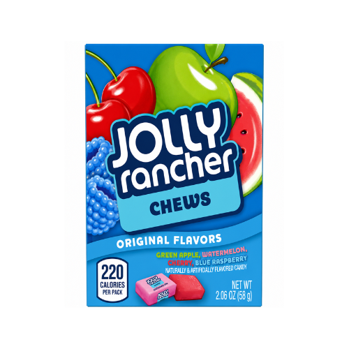 Jolly Rancher Chews Original Flavours Box 58g - 12 Pack