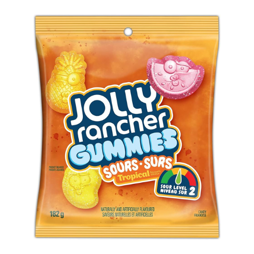 Jolly Rancher Gummies Sour Tropical 182g - 10 Pack