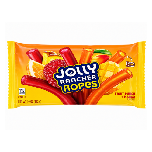 Jolly Rancher Ropes Fruit Punch & Mango 283g - 12 Pack