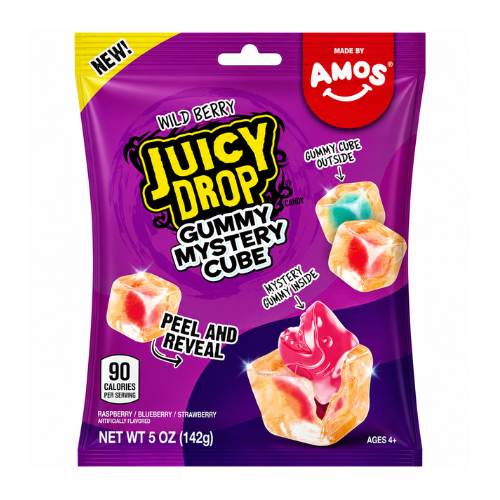 Juicy Drop Gummy Mystery Cube Wild Berry 142g - 12 Pack