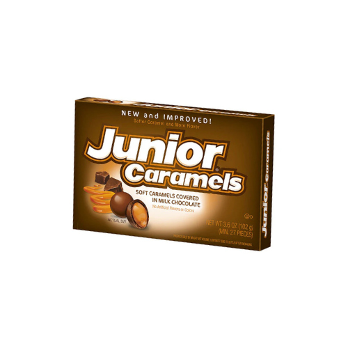 Junior Caramels Theatre Pack 102g - 12 Pack