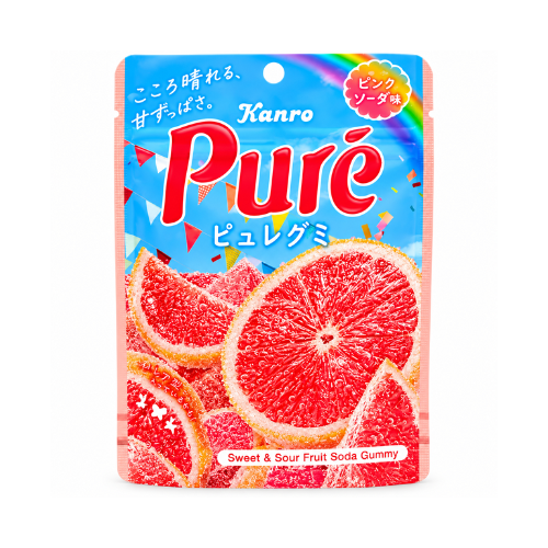 Kanro Pure Grapefruit Gummy 52g (Japan) - 6 Pack