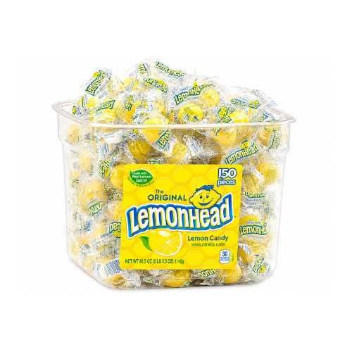 Lemonhead Candy 150 Pieces - 1 Tub 1.1kg