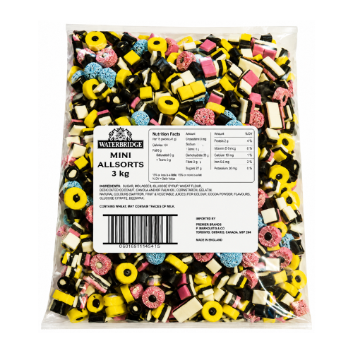 Licorice Allsorts 3kg (England) - 1 Bag
