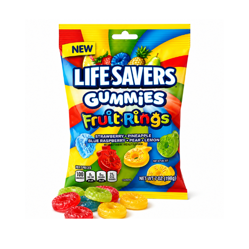 Lifesavers Gummies Fruit Rings 198g - 12 Pack