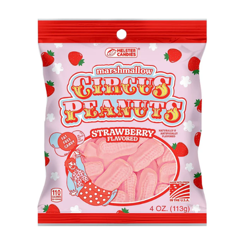 Marshmallow Circus Peanuts Strawberry 113g - 10 Pack