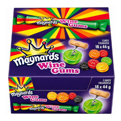 Maynards Wine Gum Rolls 18 × 44 g