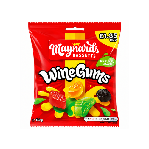 Maynards Bassetts Wine Gums (UK) 130g - 10 Pack