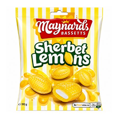 Maynards Bassetts Sherbet Lemons 192g (UK) - 12 Pack