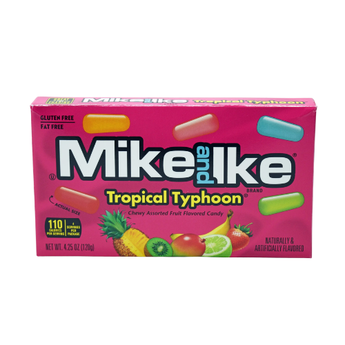Mike and Ike Tropical Typhoon Candy Theater Box 120g - 12 Pack