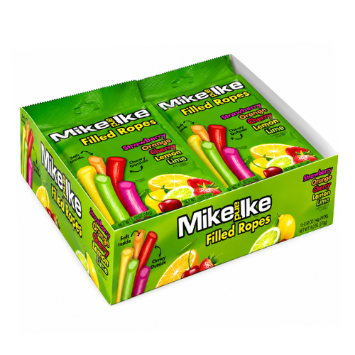 Mike and Ike Filled Ropes 85g - 12 Pack