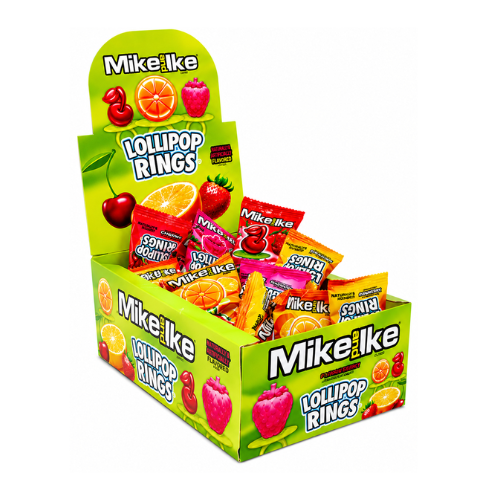 Mike and Ike Lollipop Rings 12g - 24 Pack