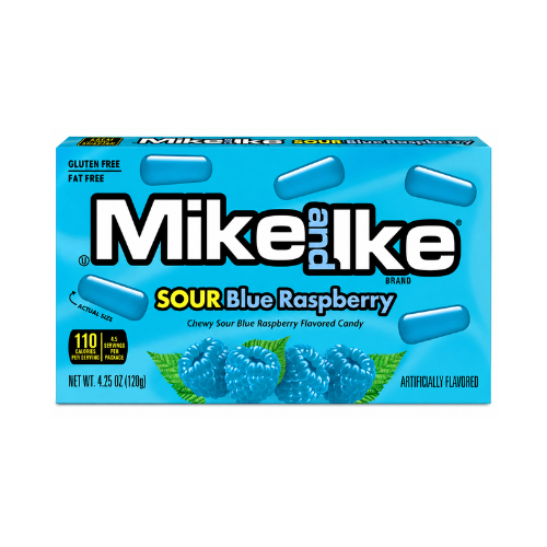 Mike and Ike Sour Blue Raspberry Theater Box 4.25oz - 12 Pack