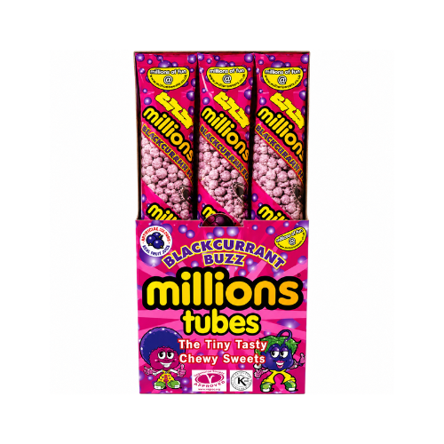 Millions Blackcurrant Buzz Tubes UK 66g - 12 Pack