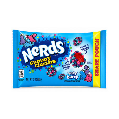 Nerds Candy Gummy Clusters Very Berry Candy 85g - 12 Pack