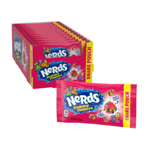 Nerds Gummy Clusters Share Pouch 85g - 12 Pack