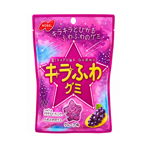 Nobel Kirafuwa Gummy Grape 50g (Japan) - 6 Pack