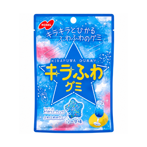 Nobel Kirafuwa Gummy Ramune Soda 50g (Japan) - 6 Pack