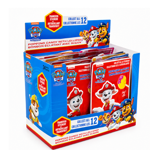 Paw Patrol Popping Candy with Lollipop Dipper 13.8g - 24 Pack
