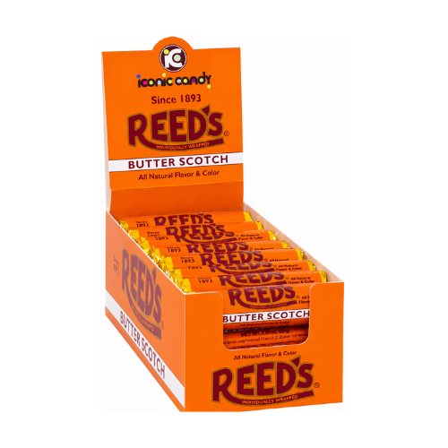 Reeds Butterscotch Hard Candy Rolls 29g - 24 Pack