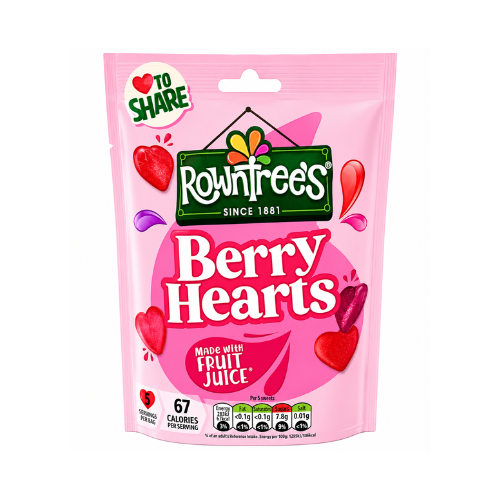 Rowntree's Berry Hearts 115g (UK) - 10 Pack