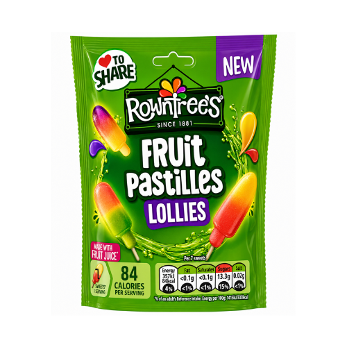 Rowntree's Fruit Pastilles Lollies 130g (UK) - 9 Pack