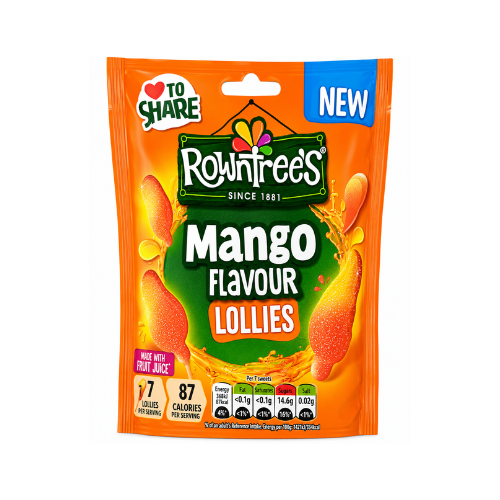 Rowntree's Mango Flavour Lollies 130g (UK) - 9 Pack