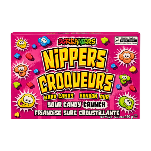 Screamers Nippers Sour Candy Crunch Theater Box 140g - 12 Pack