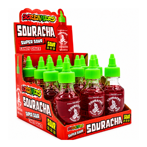 Screamers Souracha Super Sour Candy Sauce 90mL - 12 Pack