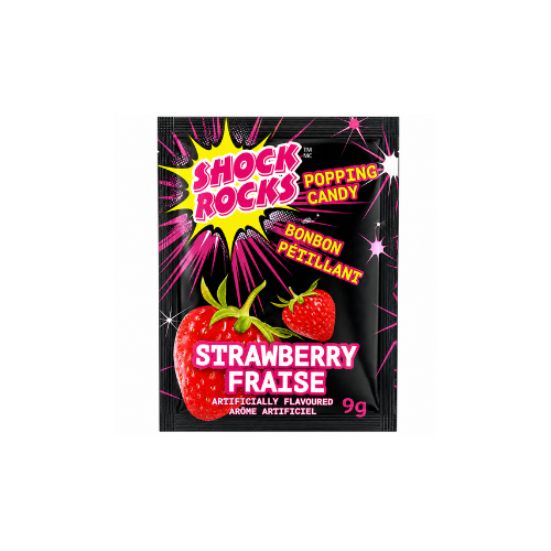 Shock Rocks Popping Candy Strawberry 9g - 24 Pack